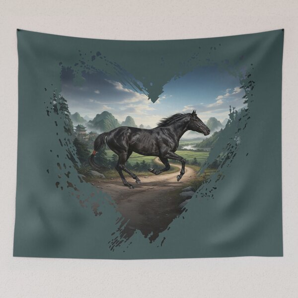 Item preview, The Abaga horse, China, and a heart designed and sold by Cheval-de-coeur.
