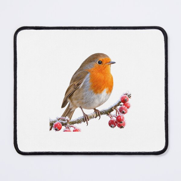 Item preview, European Robin Judging You From a Frosty Branch designed and sold by Helt-enkelt.