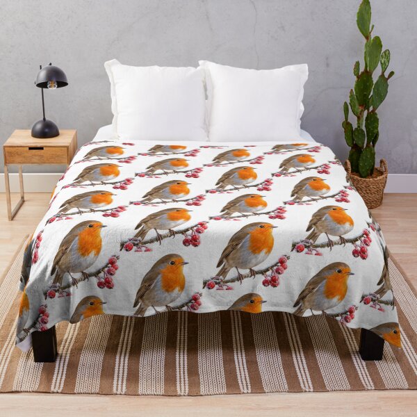 Item preview, European Robin Judging You From a Frosty Branch designed and sold by Helt-enkelt.