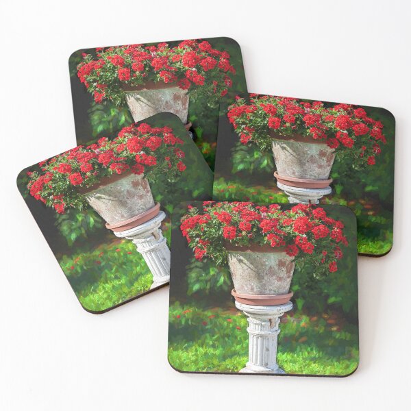 Item preview, Verbena, Red Verbena on Pedestal  designed and sold by RichFrancoCars.