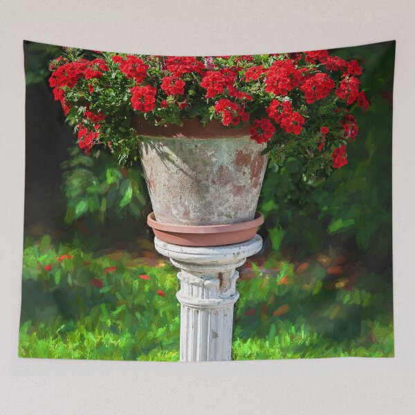 Item preview, Verbena, Red Verbena on Pedestal  designed and sold by RichFrancoCars.