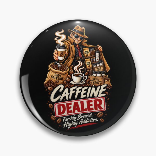 Item preview, Caffeine Dealer Coffee Humor designed and sold by Take It Literally.