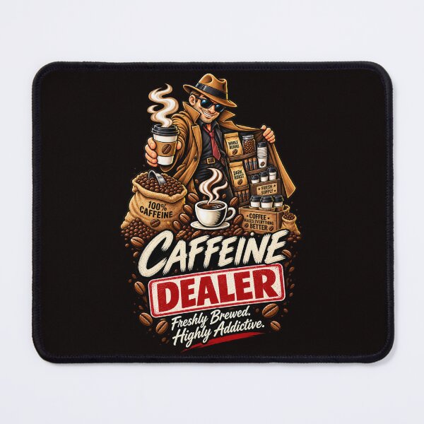 Item preview, Caffeine Dealer Coffee Humor designed and sold by Take It Literally.
