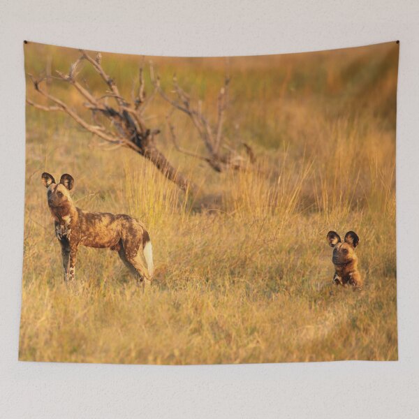 Item preview, African Wild Dogs On Watch designed and sold by Kay Brewer.