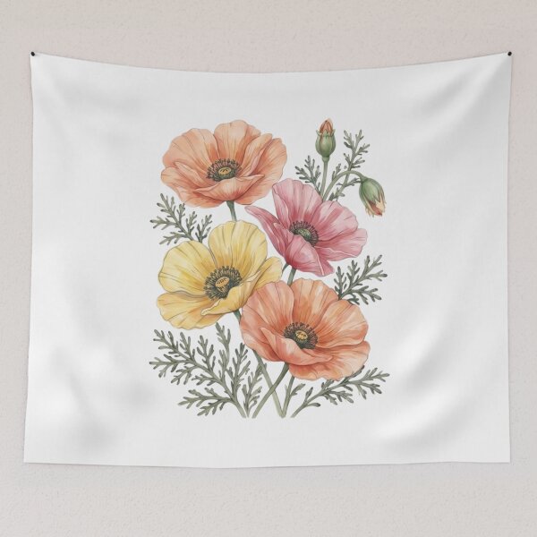 Item preview, Classic Poppy Flower Graphic - Wildflower Botanical Nature - Vintage Cottagecore Garden Style Top - Bloom Gift  designed and sold by DesignDenDo ⭐⭐⭐⭐⭐.