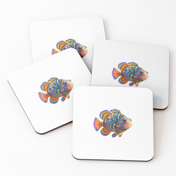 Item preview, Mandarinfish – Vivid Psychedelic Reef Portrait designed and sold by Helt-enkelt.