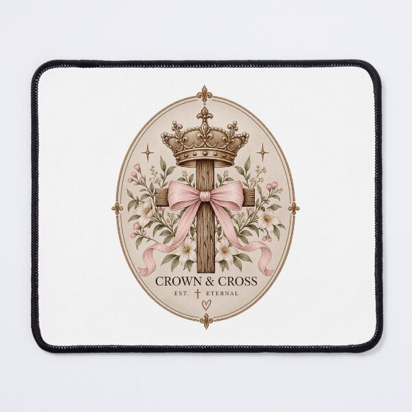 Item preview, crown and cross designs pretty pink pastel bow designed and sold by OCD_JESSICA.