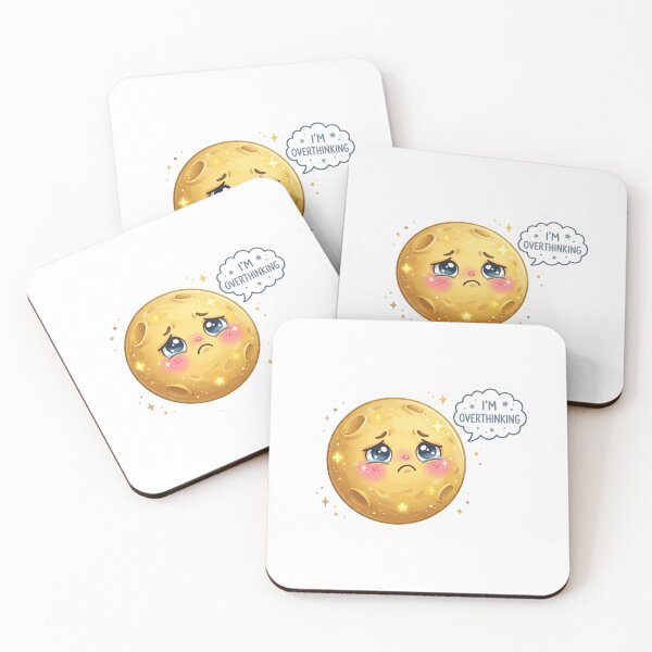 Item preview, I’m Overthinking Kawaii Moon designed and sold by Cerys-GS.