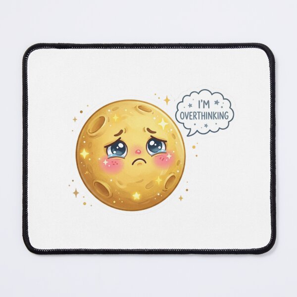 Item preview, I’m Overthinking Kawaii Moon designed and sold by Cerys-GS.