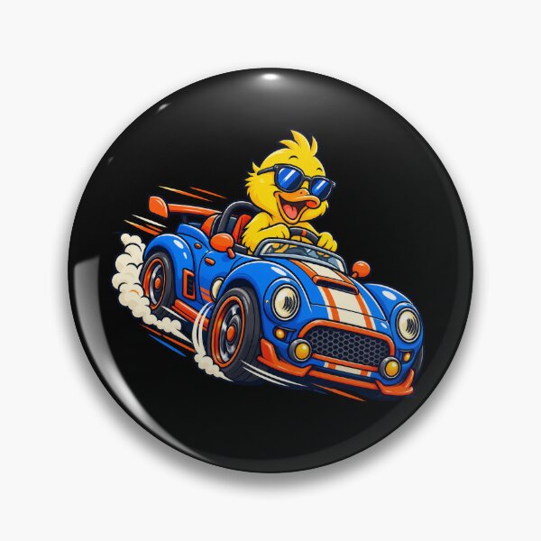 Item preview, Fast Blue Race Car Driven By Cool Duck designed and sold by InfiniEmotion.