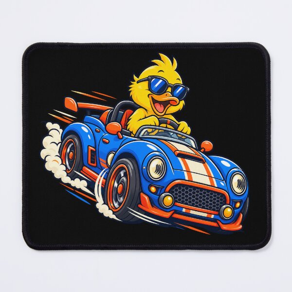 Item preview, Fast Blue Race Car Driven By Cool Duck designed and sold by InfiniEmotion.