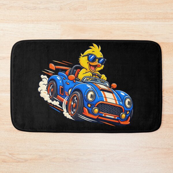 Item preview, Fast Blue Race Car Driven By Cool Duck designed and sold by InfiniEmotion.