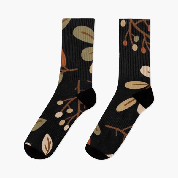 Item preview, Dark Neutral Autumn Foliage and Berries Pattern — Boho Fall Botanical Leaves designed and sold by LYAN-STORE.