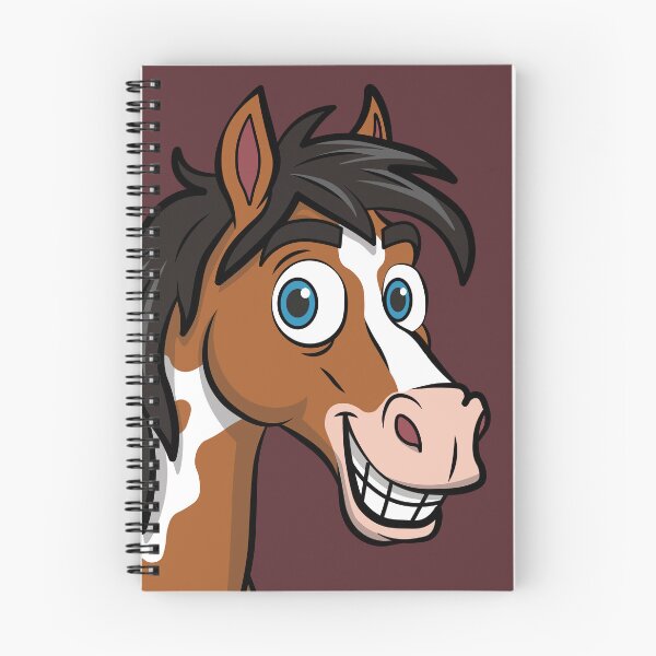 Item preview, A cartoon drawing of a smiling Abaco Barb horse designed and sold by Cheval-de-coeur.