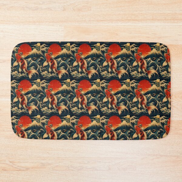 Item preview, Japanese Koi Fish Ukiyo-e Great Wave designed and sold by creativerooney.