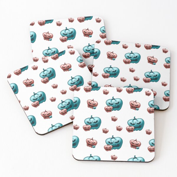 Item preview, Creepy Teal and Pink Evil Pumpkins Pattern — Spooky Halloween Jack O Lanterns designed and sold by LYAN-STORE.