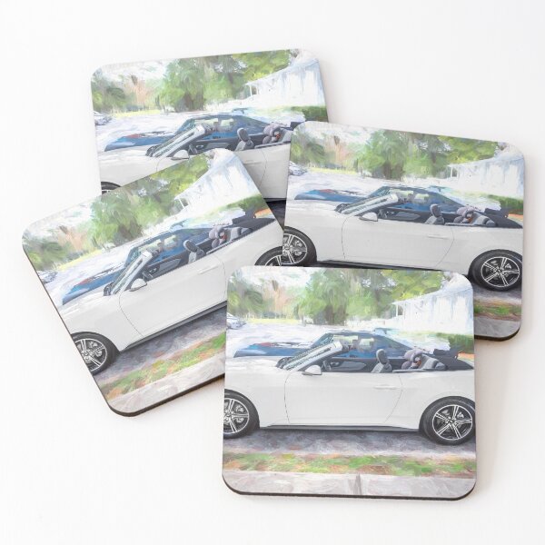 Item preview, 2024  Ford Mustang Convertible Side Profile Automotive Print designed and sold by RichFrancoCars.