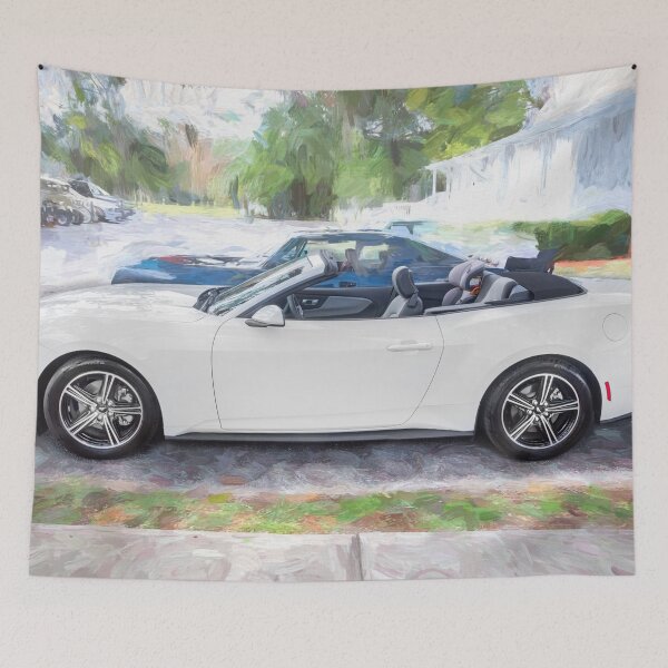 Item preview, 2024  Ford Mustang Convertible Side Profile Automotive Print designed and sold by RichFrancoCars.