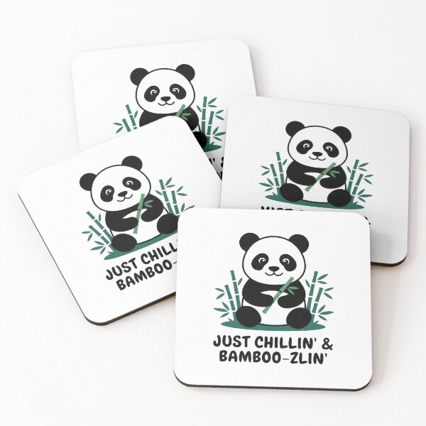 Item preview, Cute Panda Just Chillin and Bamboo. designed and sold by MyHappyArtShop.