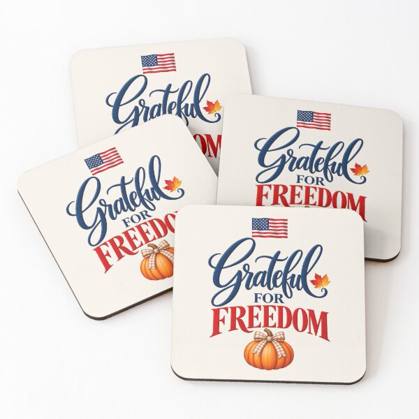Item preview, Grateful for Freedom – Patriotic Thanksgiving Design designed and sold by HO•Designs.