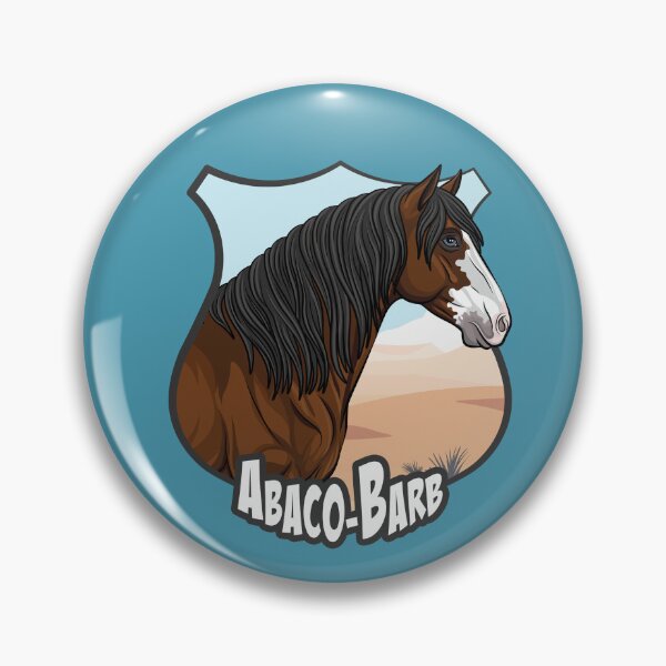 Item preview, The head of the Abaco Barb horse, a coat of arms and a landscape designed and sold by Cheval-de-coeur.