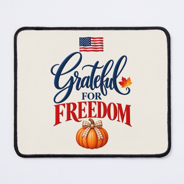 Item preview, Grateful for Freedom – Patriotic Thanksgiving Design designed and sold by HO•Designs.
