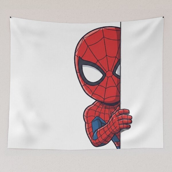 Item preview, Peeking Superhero Chibi Web Hero Cute Wall Peek Design designed and sold by MAXIZPRINT.