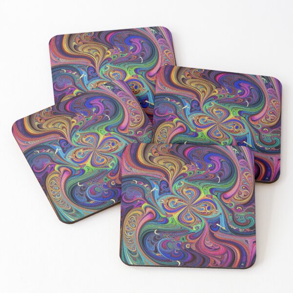 Item preview, Vibrant Fractal Fantasy Art inspired by Julie Bell with glowing energy and mystical color power designed and sold by FotoworldEdel.