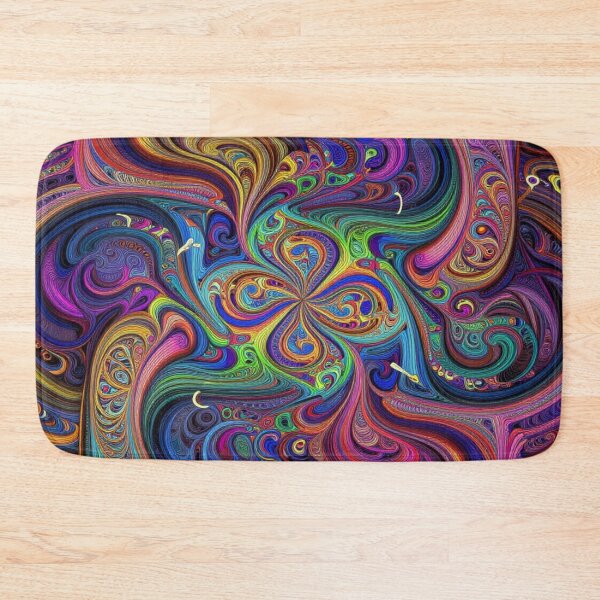 Item preview, Vibrant Fractal Fantasy Art inspired by Julie Bell with glowing energy and mystical color power designed and sold by FotoworldEdel.