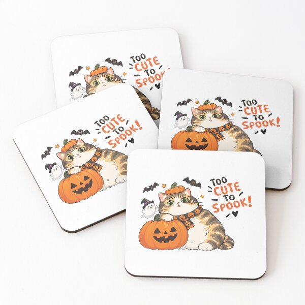 Item preview, Too Cute to Spook Funny Cat – Cute Halloween Cat designed and sold by NongKhaoYai.