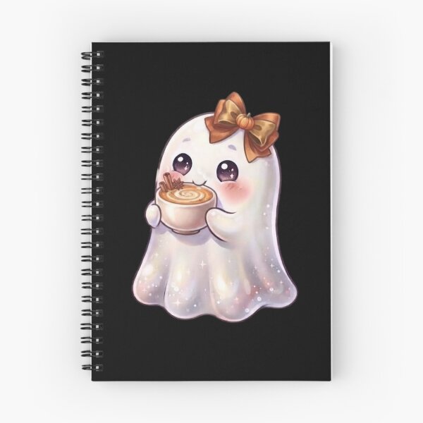 Item preview, Pumpkin Spice Cute Kawaii Ghost Design / Halloween / Cafe / Orange / Ghosts / Foodie / Drinks / T-shirts, mugs, stickers, phone case, hardcover journal poster designed and sold by TeenLake.