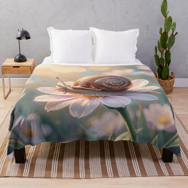Item preview, Delicate Snail on Pink Blossom in Soft Pastel Dreamlight designed and sold by FotoworldEdel.