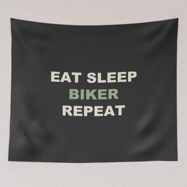 Item preview, Eat Sleep Biker Repeat - Motorcycle designed and sold by RetroThreadWorks.