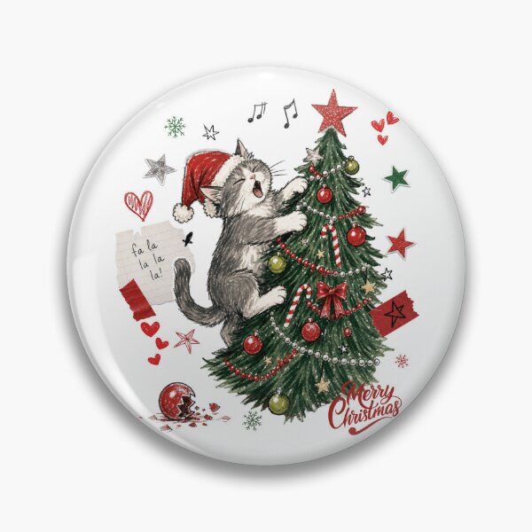 Item preview, Cat Christmas Tree Chaos Funny Holiday Cat Lover designed and sold by Design Vibras.