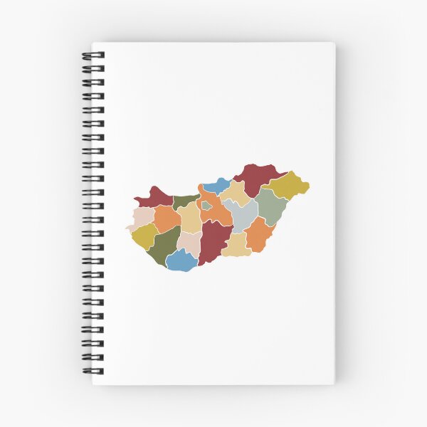 Item preview, Red & Yellow Hungary Map - Colourful Counties Line Art designed and sold by iampaulmorris.