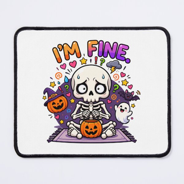 Item preview, I'm Fine Halloween Skeleton Funny Spooky Pumpkin Ghost Costume designed and sold by MrDev.