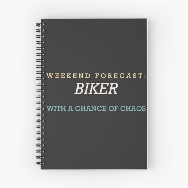 Item preview, Weekend Forecast: Biker With A Chance Of Chaos - Motorcycle designed and sold by RetroThreadWorks.