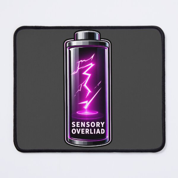 Item preview, Sensory Overload Battery Neon Purple Design | Autism ADHD Awareness Art designed and sold by RobertArt08.