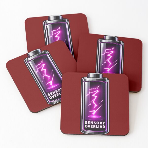 Item preview, Sensory Overload Battery Neon Purple Design | Autism ADHD Awareness Art designed and sold by RobertArt08.