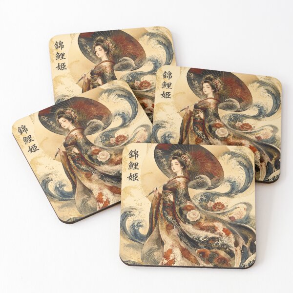 Item preview, Koi Geisha | Japanese Kimono & Koi Fish Art designed and sold by kaxymax.