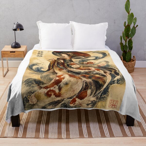 Item preview, Koi Geisha | Japanese Kimono & Koi Fish Art designed and sold by kaxymax.