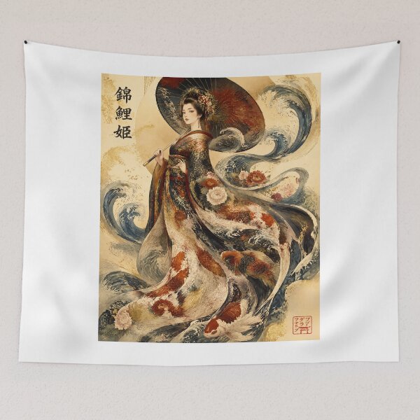 Item preview, Koi Geisha | Japanese Kimono & Koi Fish Art designed and sold by kaxymax.