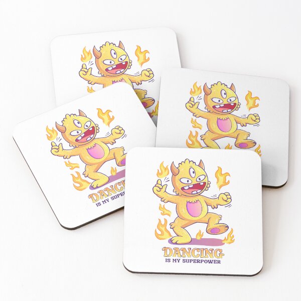 Item preview, Colorful Dancing Monster Cartoon Character Illustration designed and sold by Goba Bali Studio.