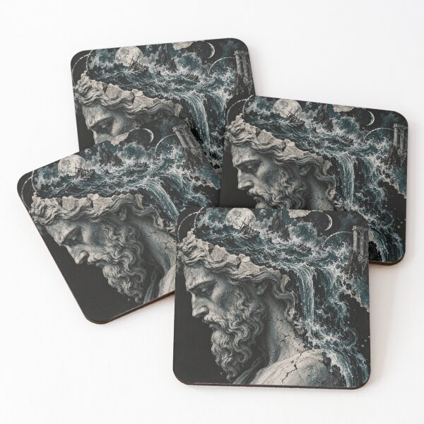 Item preview, Poseidon Tempest Within - Ocean Mythology Art designed and sold by ArtisElec.