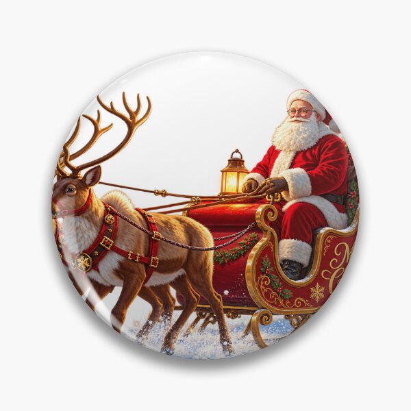 Item preview, Santa Sleigh - Premium Painterly Christmas Illustration designed and sold by SunnyDesign82.