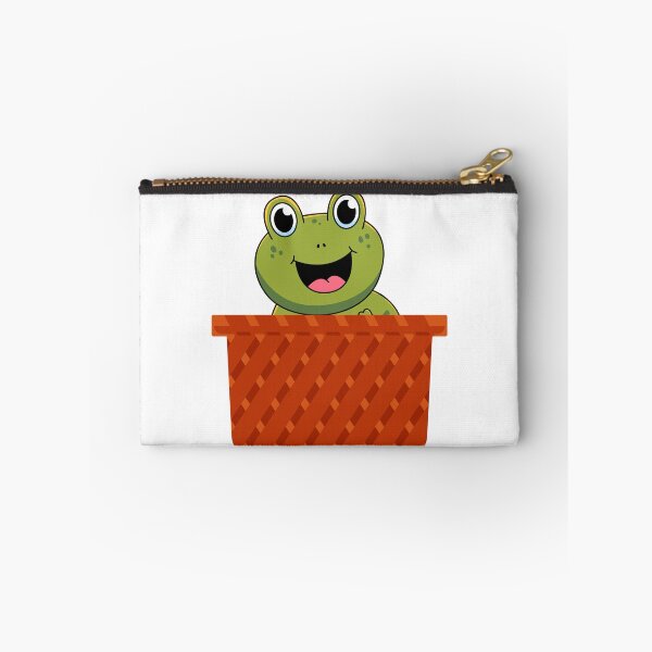 Item preview, Cute Frog in a Wicker Basket Illustration designed and sold by NAMASTHE WORLD.