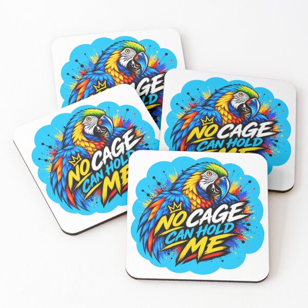 Item preview, No Cage Can Hold Me – Colorful Macaw Street Art designed and sold by SidneiSampaioStudio.