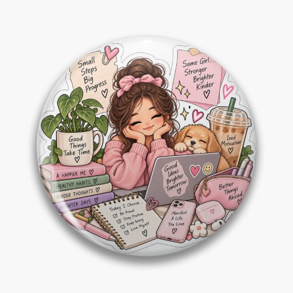 Item preview, Self Care Sticker, Cute Girl Aesthetic, Motivational Positive Vibes Sticker designed and sold by Dikons.