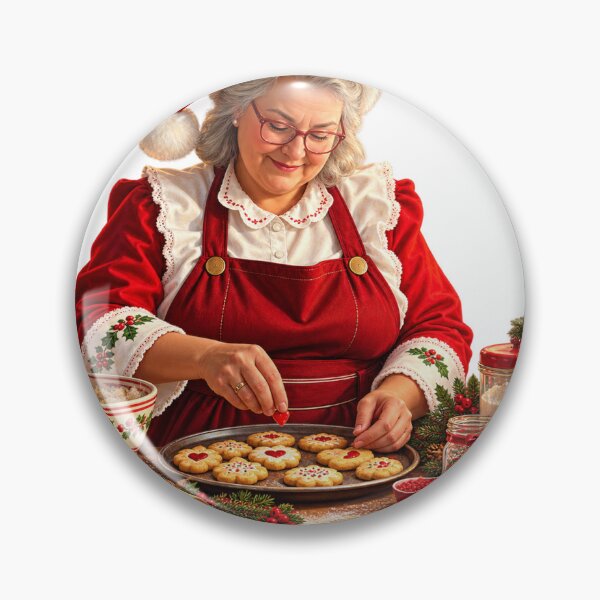 Item preview, Mrs Claus Baking - Premium Painterly Christmas Illustration designed and sold by SunnyDesign82.