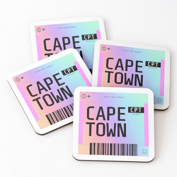 Item preview, Cape Town Boarding Pass CPT Rainbow Gradient designed and sold by lukassfr.
